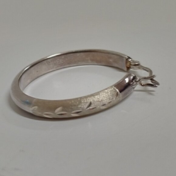 Sterling Silver hoop earrings, NWT - Picture 2 of 12